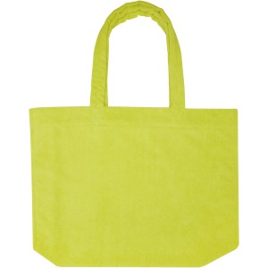 Siam GRS recycled terry beach tote bag 13L, Lime (Strandtaschen)