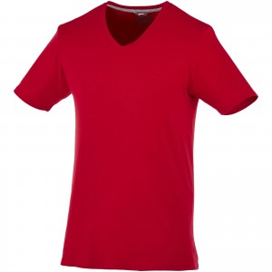 Bosey short sleeve men's v-neck t-shirt, Dark red <font size=1>[ENG]</font>
