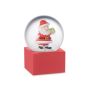 Small snow ball glass ornament, Red