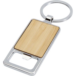 Snapper bamboo keychain with bottle opener, Natural <font size=1>[ENG]</font>