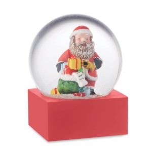 Snow ball glass ornament, Red (Decorations)