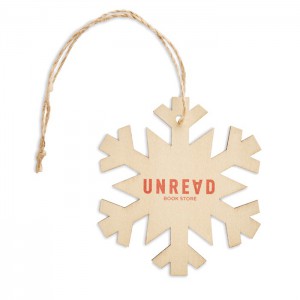 Snowflake Tree hanger, Wood (Decorations)