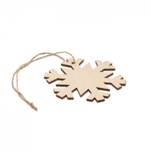 Snowflake Tree hanger, Wood (Decorations)