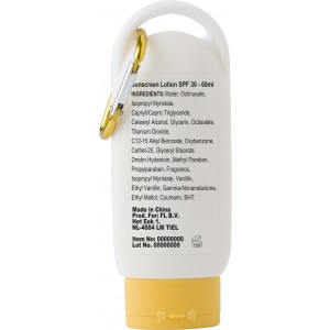 PE sunscreen lotion bottle Erin, yellow (Body care)