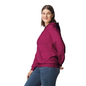 SOFTSTYLE MIDWEIGHT FLEECE ADULT HOODIE, Maroon (Pullovers)