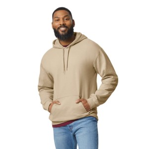 SOFTSTYLE MIDWEIGHT FLEECE ADULT HOODIE, Sand (Pullovers)