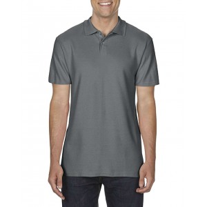 SOFTSTYLE<SUP>(r)</SUP> ADULT DOUBLE PIQU POLO, Charcoal (Polo shirt, 90-100% cotton)