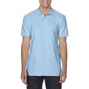 SOFTSTYLE<SUP>(r)</SUP> ADULT DOUBLE PIQU POLO, Light Blue (Polo shirt, 90-100% cotton)