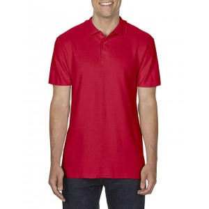 SOFTSTYLE<SUP>(r)</SUP> ADULT DOUBLE PIQU POLO, Red (Polo shirt, 90-100% cotton)