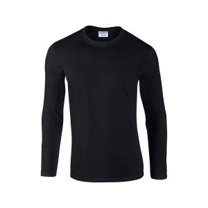 SOFTSTYLE(r) ADULT LONG SLEEVE T-SHIRT, Black (T-shirt, 90-100% cotton)