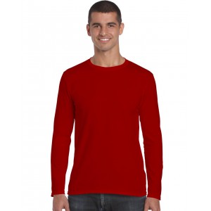 SOFTSTYLE(r) ADULT LONG SLEEVE T-SHIRT, Red (T-shirt, 90-100% cotton)