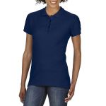 SOFTSTYLE<sup>®</sup> LADIES' DOUBLE PIQUÉ POLO, Navy (GIL64800NV)