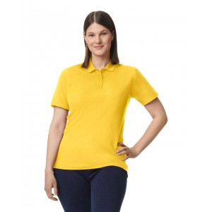 SOFTSTYLE(r) LADIES' DOUBLE PIQU POLO WITH 3 COLOUR-MATCHED BUTTONS, Daisy (Polo shirt, 90-100% cotton)