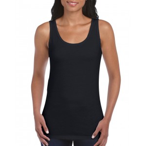 SOFTSTYLE(r) LADIES' TANK TOP, Black (T-shirt, 90-100% cotton)