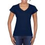 SOFTSTYLE(r) LADIES' V-NECK T-SHIRT, Navy