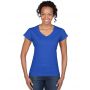 SOFTSTYLE<SUP>(r)</SUP> LADIES' V-NECK T-SHIRT, Royal