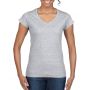 SOFTSTYLE<SUP>(r)</SUP> LADIES' V-NECK T-SHIRT, RS Sport Grey