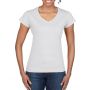 SOFTSTYLE(r) LADIES' V-NECK T-SHIRT, White