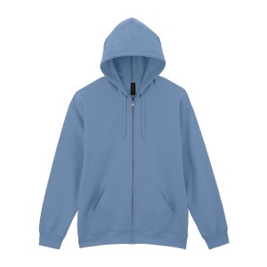 SOFTSTYLE(r) MIDWEIGHT FLEECE ADULT FULL ZIP HOODED SWEATSHIRT, Stone Blue (Pullovers)