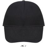 SOL'S BUFFALO - SIX PANEL CAP, Black, U (SO88100BL-U)