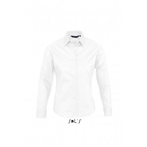 SOL'S EDEN - LONG SLEEVE STRETCH WOMEN'S SHIRT, White (shirt)