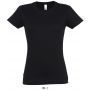 SOL'S <I>IMPERIAL</I> WOMEN - ROUND COLLAR T-SHIRT, Deep Black