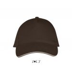 SOL'S LONG BEACH - 5 PANEL CAP, Chocolate/Beige, U (SO00594CO/BE-U)