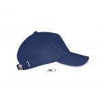 SOL'S LONG BEACH - 5 PANEL CAP, French Navy/White, U (SO00594FN/WH-U)