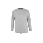SOL'S MONARCH - MEN'S ROUND COLLAR LONG SLEEVE T-SHIRT, Grey Melange (SO11420GM)