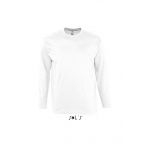 SOL'S MONARCH - MEN'S ROUND COLLAR LONG SLEEVE T-SHIRT, White (SO11420WH)
