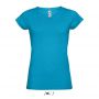 SOL'S MOON - WOMEN?S V-NECK T-SHIRT, Aqua