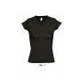 SOL'S MOON - WOMEN?S V-NECK T-SHIRT, Deep Black