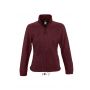 SOL'S NORTH WOMEN - ZIPPED FLEECE JACKET, Burgundy