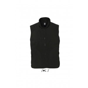 SOL'S NORWAY - UNISEX SLEEVELESS FLEECE CARDIGAN, Black (Vests)