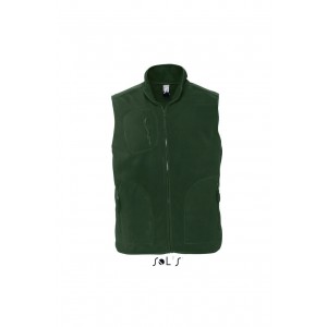 SOL'S NORWAY - UNISEX SLEEVELESS FLEECE CARDIGAN, Fir Green (Vests)