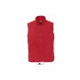 SOL'S NORWAY - UNISEX SLEEVELESS FLEECE CARDIGAN, Red