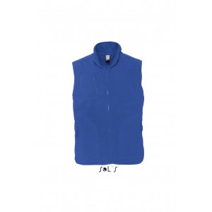 SOL'S NORWAY - UNISEX SLEEVELESS FLEECE CARDIGAN, Royal Blue (Vests)