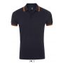 SOL'S PASADENA MEN - POLO SHIRT, French Navy/Neon Orange