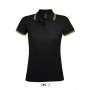 SOL'S PASADENA WOMEN - POLO SHIRT, Black/White