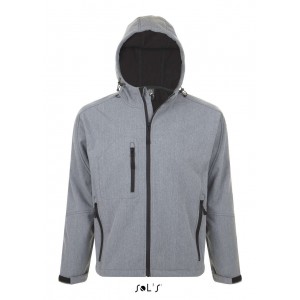 SOL'S REPLAY MEN - HOODED SOFTSHELL, Grey Melange (Jackets)