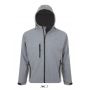 SOL'S REPLAY MEN - HOODED SOFTSHELL, Grey Melange