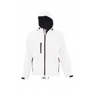 SOL'S REPLAY MEN - HOODED SOFTSHELL, White (Jackets)