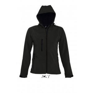 SOL'S REPLAY WOMEN - HOODED SOFTSHELL, Black (Jackets)