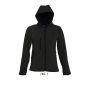 SOL'S REPLAY WOMEN - HOODED SOFTSHELL, Black