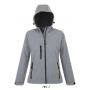 SOL'S REPLAY WOMEN - HOODED SOFTSHELL, Grey Melange