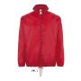 SOL'S SHIFT - UNISEX WATER REPELLENT WINDBREAKER, Red