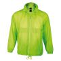 SOL'S SURF - UNISEX WATER REPELLENT WINDBREAKER, Neon Lime