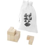 Solfee wooden squares brain teaser with pouch, Wood (19544809)