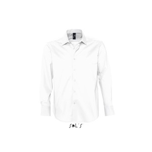 SOL'S BRIGHTON - LONG SLEEVE STRETCH MEN'S SHIRT, White <font size=1>[ENG]</font>