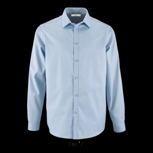 SOL'S BRODY MEN - HERRINGBONE SHIRT, Sky Blue <font size=1>[ENG]</font>